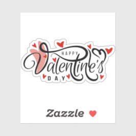 Happy Valentines Tagesaufkleber Aufkleber