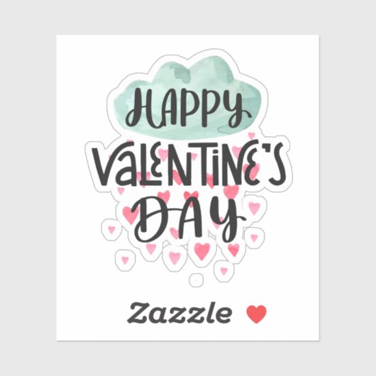Happy Valentines Tagesaufkleber Aufkleber (Blatt)