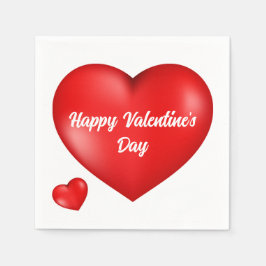 Happy Valentines Tagesherz Serviette