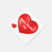 Happy Valentines Tagesherz Serviette (Ecke)