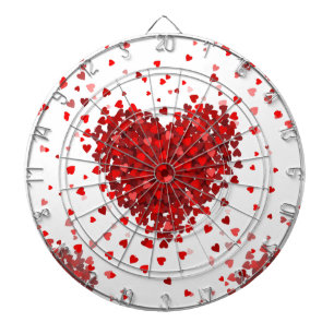 Happy Valentines Tagesherzen Dartscheibe