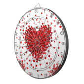 Happy Valentines Tagesherzen Dartscheibe (Vorderseite rechts)