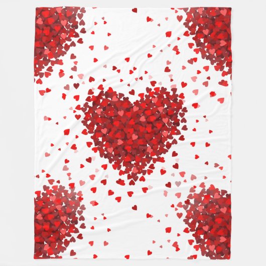 Happy Valentines Tagesherzen Decke (Vorderseite)