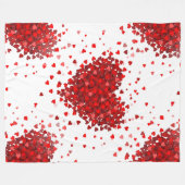 Happy Valentines Tagesherzen Decke (Vorderseite (Horizontal))