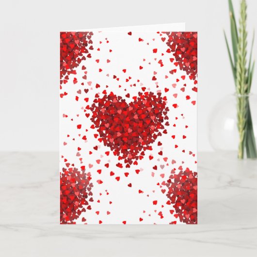 Happy Valentines Tagesherzen Feiertagskarte (Vorderseite)