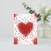 Happy Valentines Tagesherzen Feiertagspostkarte (Stehend Vorderseite)