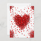 Happy Valentines Tagesherzen Feiertagspostkarte (Vorne/Hinten)