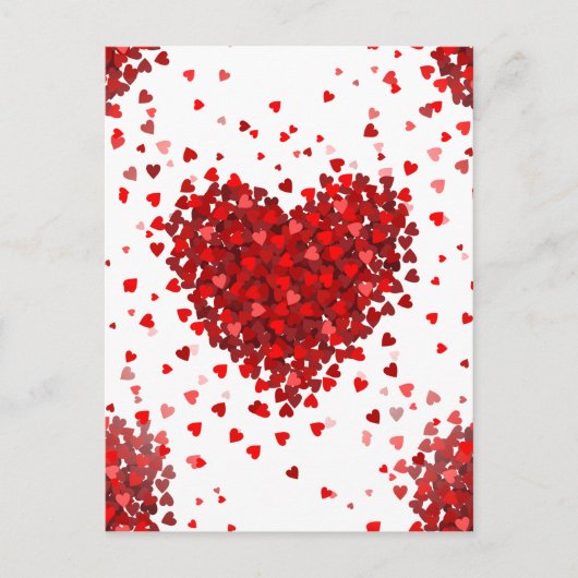 Happy Valentines Tagesherzen Feiertagspostkarte (Vorderseite)