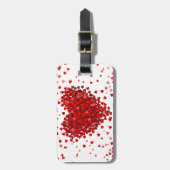Happy Valentines Tagesherzen Gepäckanhänger (Vorderseite vertikal)