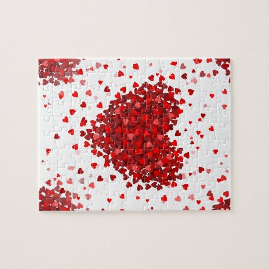 Happy Valentines Tagesherzen Puzzle (Horizontal)