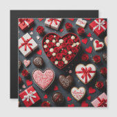 Happy Valentines Tageskarte Magnetkarte (Vorne/Hinten)