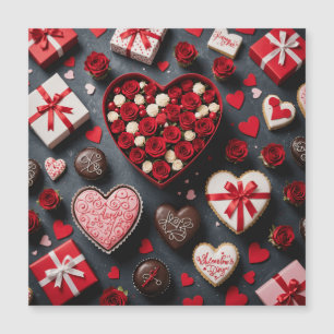 Happy Valentines Tageskarte Magnetkarte