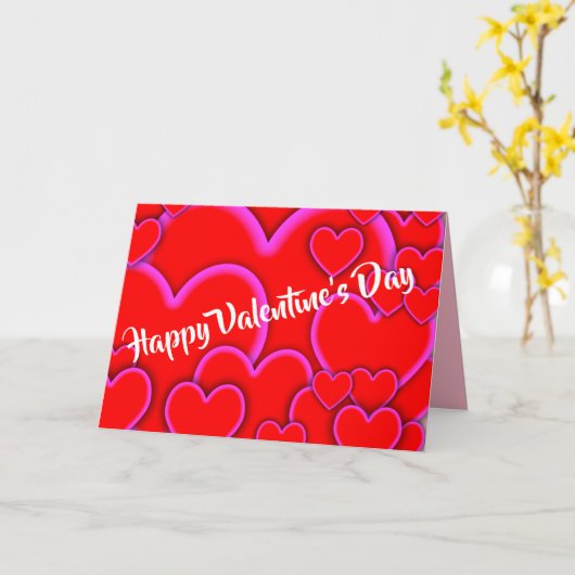 Happy Valentines to My Sweetheart Hearts Romantic Karte (Gelbe Blume)