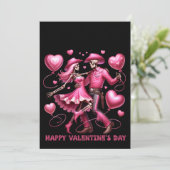 Happy Valentines - Valentinstag Card Dankeskarte (Stehend Vorderseite)