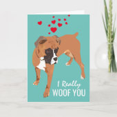 Happy Valentines vom Hund | Boxer Dog Karte (Vorderseite)