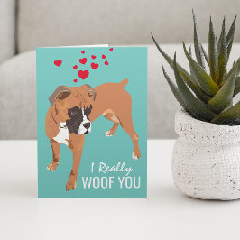 Happy Valentines vom Hund | Boxer Dog Karte