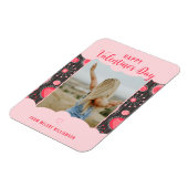 Happy Valentines Whimsical Red Herzen Blume Name Magnet (Linke Seite)