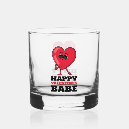 Happy Valentins Babe-Trinkbehälter-Set Whiskyglas (Vorderseite)