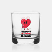 Happy Valentins Babe-Trinkbehälter-Set Whiskyglas (Rückseite)