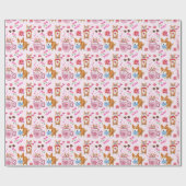 Happy Valentins Corgi Day Pattern Geschenkpapier (Flach)