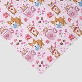 Happy Valentins Corgi Day Pattern Seidenpapier (Detail)