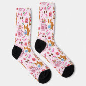 Happy Valentins Corgi Day Pattern Socken (Rechts)