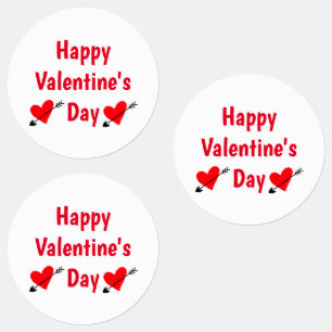 Happy Valentins Day Add Name Familienname Text det Etiketten