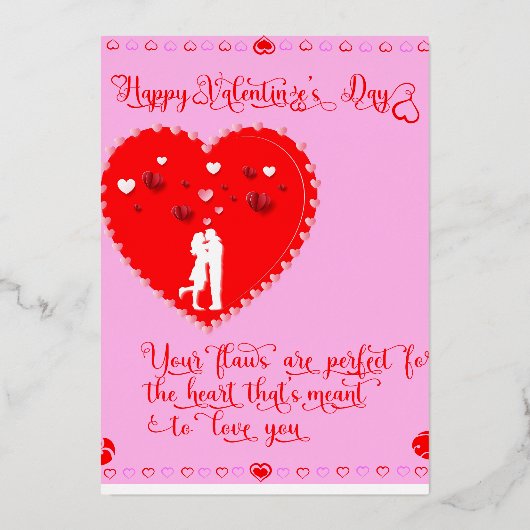 Happy Valentins Day-Real-Liebe Folieneinladung (Vorderseite)