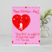 Happy Valentins Day-Real-Liebe Folieneinladung (Stehend vorne)