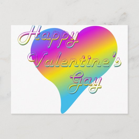 Happy Valentins Gay Feiertagspostkarte (Vorderseite)