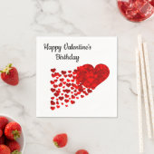 Happy Valentins Geburtstag Serviette (Beispiel)