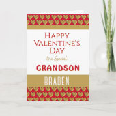 Happy Valentins Grandson-Karte Feiertagskarte (Vorderseite)