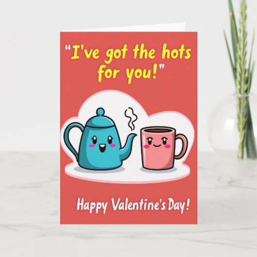 Happy Valentins Heiß Auf Dich Karte (Vorderseite)