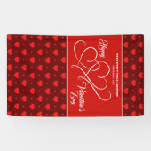 HAPPY VALENTINS TAGES EREIGNIS ROTE HEARTS BANNER (Horizontal)