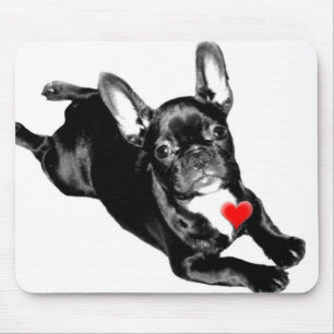 Happy Valentinstag Französischer Bulldog-Mousepad Mousepad