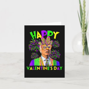 Happy Valentinstag Funny Joe Biden Mardi Gras S Karte