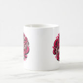 Happy Valentinstag Handschrift Design Kaffeetasse (Mittel)