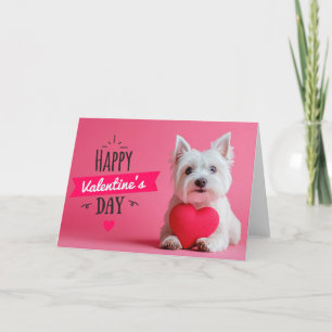 Happy Valentinstag Hund Falted Holiday Card Feiertagskarte