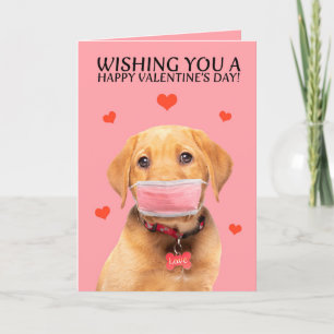 Happy Valentinstag Labrador im Spaß der Gesichtsma Feiertagskarte