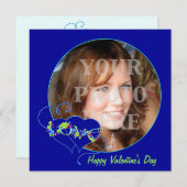 Happy Valentinstag Liebe Foto-Card Einladung (Vorne/Hinten)