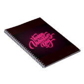Happy Valentinstag Neon Design-23692 Notizblock (Rechte Seite)