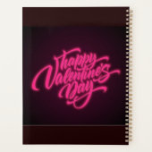 Happy Valentinstag Neon Design-23692 Planer (Rückseite)