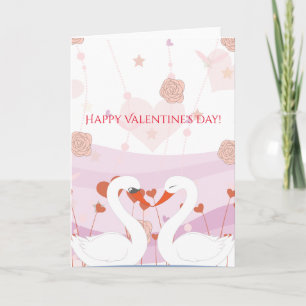 Happy Valentinstag Niedliche romantische Rose der Feiertagskarte