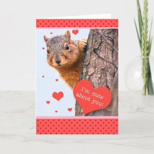 Happy Valentinstag Niedliches Eichhörnchen mit Her Feiertagskarte