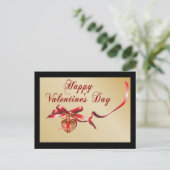 Happy Valentinstag Postkarte (Stehend Vorderseite)