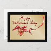 Happy Valentinstag Postkarte (Vorne/Hinten)