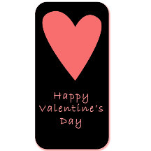Happy Valentinstag Postkarte | Rosa Herz