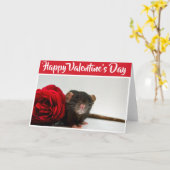 Happy Valentinstag Rattenkarte Karte (Gelbe Blume)