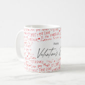 Happy Valentinstag Tasse – Romantischer Kaffee & T (Vorderseite Links)
