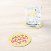 Happy Valentinstag Typografie| Untersetzer von Pap (Vor Ort)